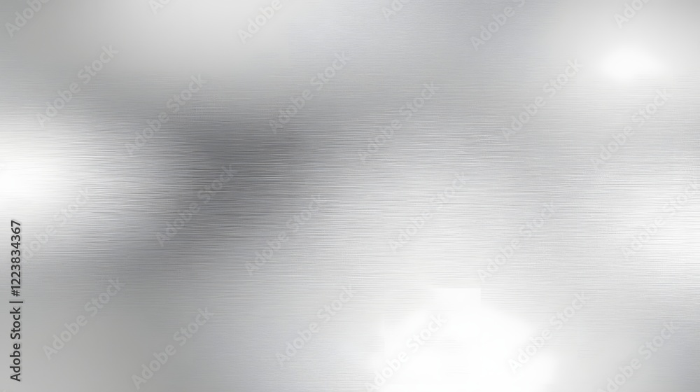 Aufkleber Smooth and Reflective Abstract Silver Metallic Background featuring a Delicate Grain Texture and Shimmering Light Effects