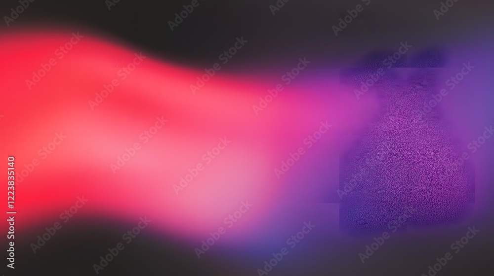 Poster Mesmerizing abstract background with a smooth gradient flow of dark magenta red blue and purple hues creating a vibrant and glowing effect with a subtle grainy texture