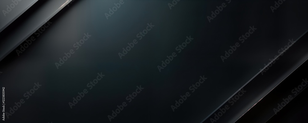 Aufkleber Abstract dark background with subtle gradient. Modern studio backdrop perfect for product photography digital design. Minimalist design. Empty room with smooth texture. Ideal for tech luxury