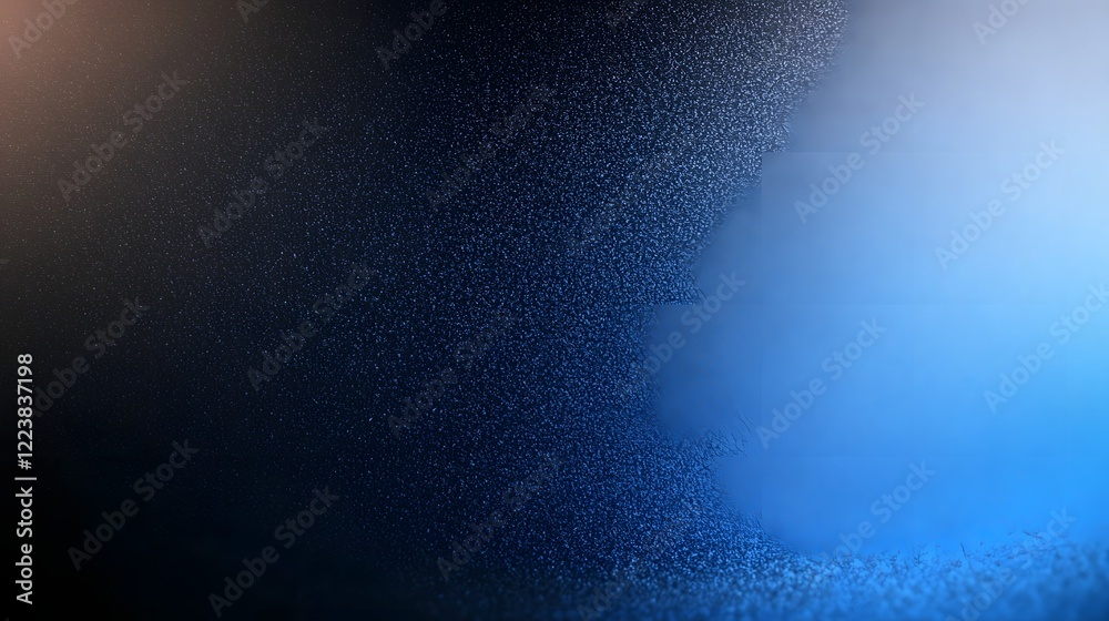 Aufkleber Smooth Gradient Transition From Deep Blue to Black With Subtle Grainy Noise Texture Creating a Modern and Sophisticated Abstract Background