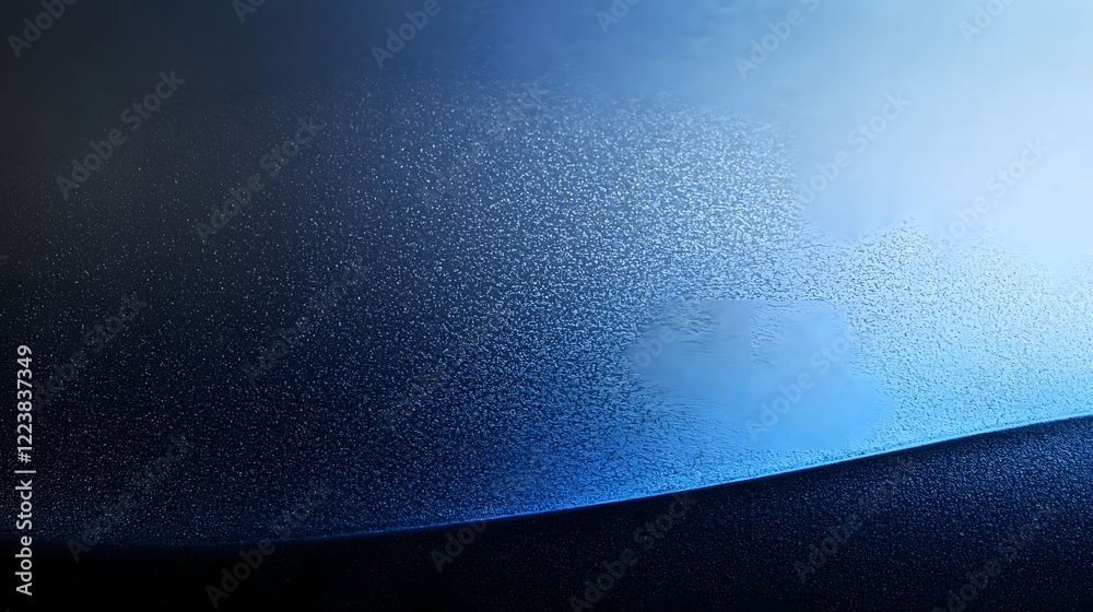 Leinwandbilder A serene and captivating minimalist abstract background featuring smooth transitions between shades of deep blue and inky black with a soft