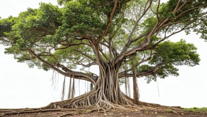 Majestic Banyan Tree with Exposed Roots