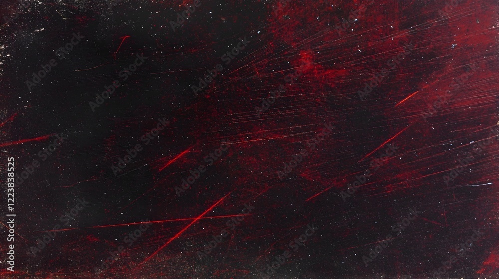 Leinwandbilder Nostalgic retro abstract grunge texture background with defocused bokeh glowing red optical flares scratches and dust for a timeless and atmospheric photography effect