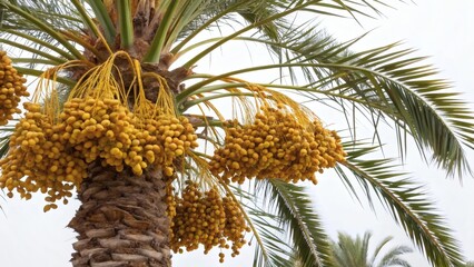 Date Palm Tree with Ripe Dates
