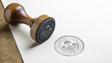Wooden Rubber Stamp with Imprint
