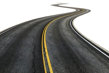 Winding Asphalt Road: A Journey into Perspective and Endless Possibilities