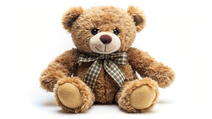 Obraz premium Brown Teddy Bear with Bow