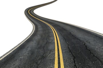 Winding Asphalt Road: A Journey into Perspective and Endless Possibilities