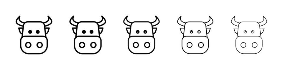 Bull icon Vector logo sign