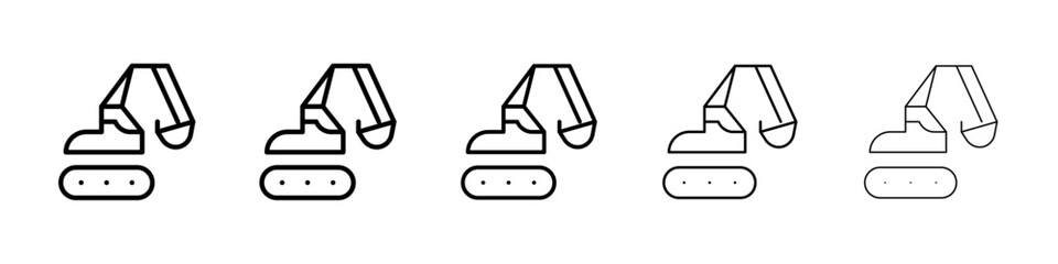 Bulldozer icon Vector logo sign © Curlyhair