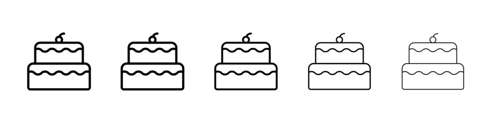 Cake icon Vector logo sign