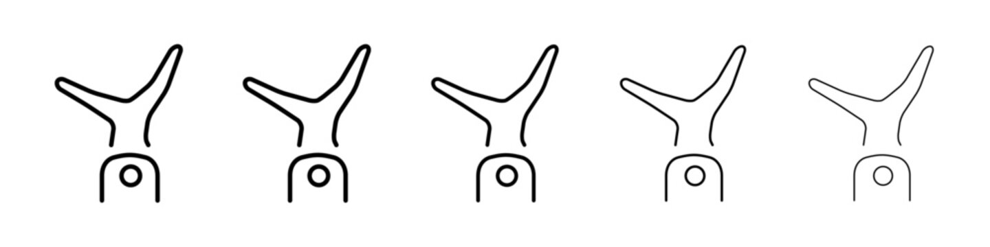 Cartwheeling icon Vector logo sign