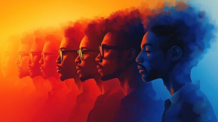 Vector Illustration for International Men’s Day Celebrating Diversity and Unity in Bold Colors