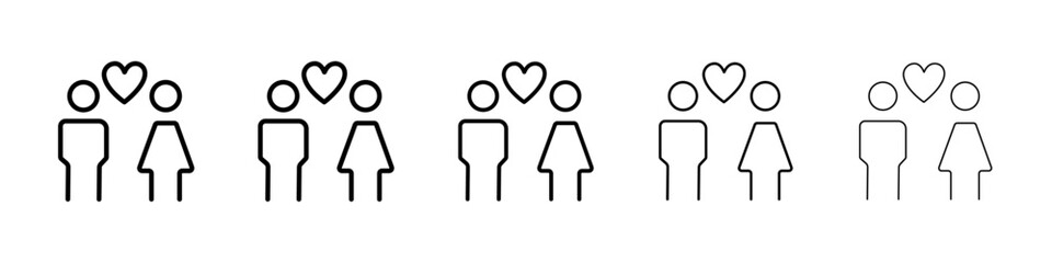 Couple icon Vector logo sign