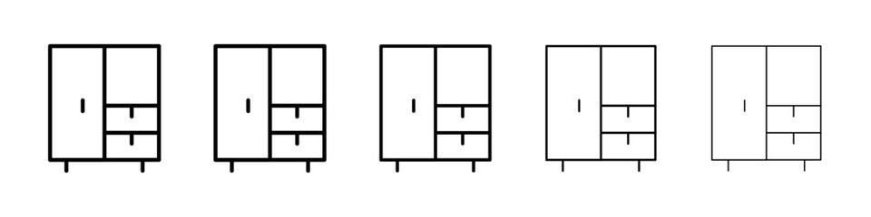 Cupboard icon Vector logo sign