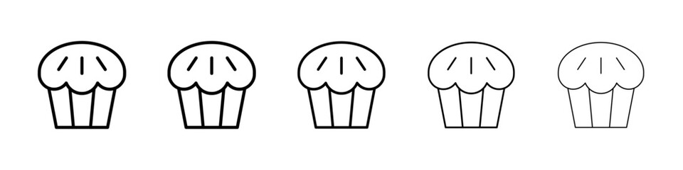 Cupcake icon Vector logo sign