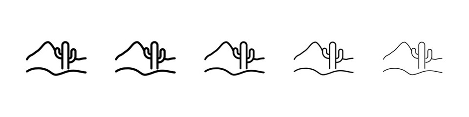 Desert icon Vector logo sign