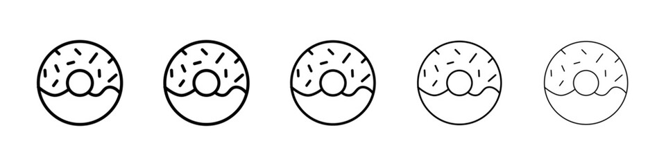 Donut icon Vector logo sign
