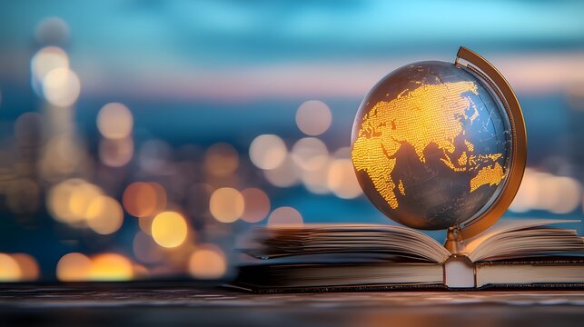 Stylish World Book and Copyright Day Theme with Modern Lettering Dreamy Bokeh Backdrop and Rich Abstract Light Effects Representing the Universal Passion for Books and Knowledge