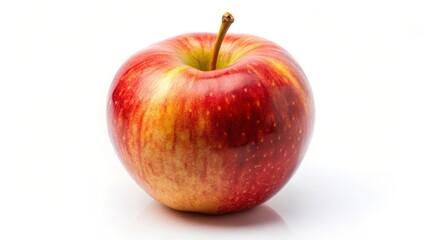 Red Apple on White Background