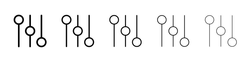 Equalizer icon Vector logo sign