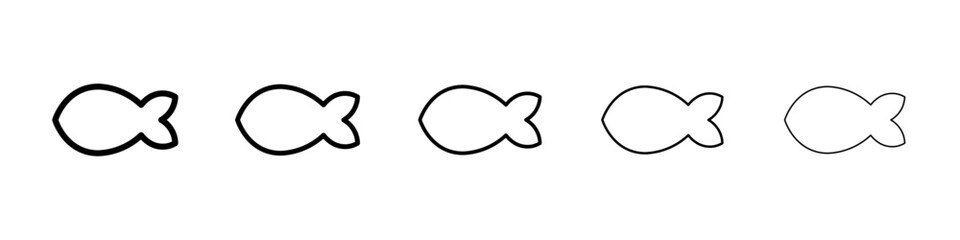 Fish icon Vector logo sign