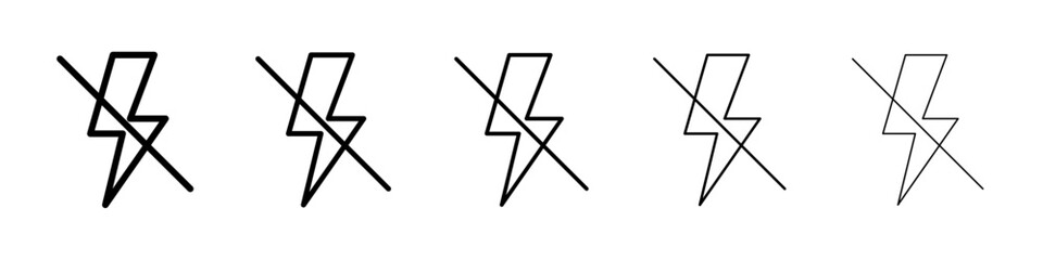 Flash off icon Vector logo sign