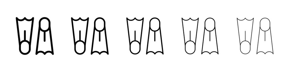 Flippers icon Vector logo sign © Curlyhair