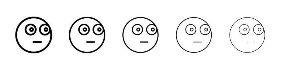 Flushed emoji icon Vector logo sign