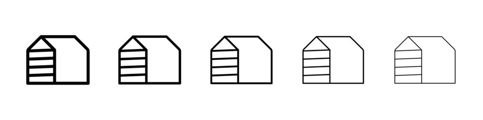 Garage icon Vector logo sign