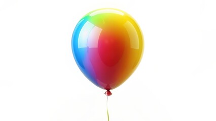 Rainbow Balloon on White Background
