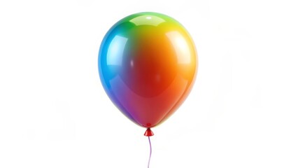 Rainbow Balloon on White Background