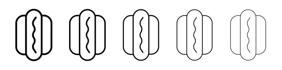 Hotdog icon Vector logo sign