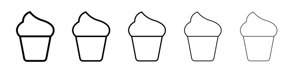 Ice cream icon Vector logo sign