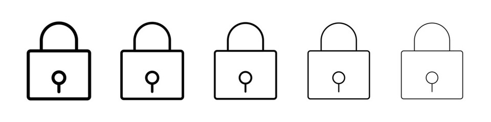 Lock icon Vector logo sign