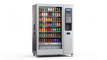 Modern Vending Machine with Assortment of Drinks