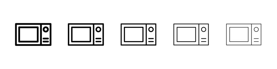 Fototapeta premium Microwave icon Vector logo sign