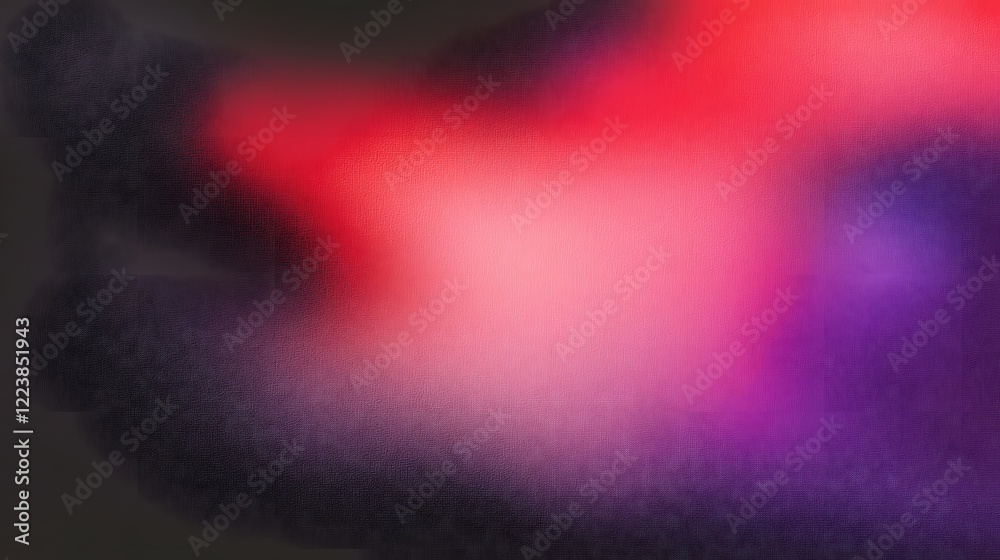 Aufkleber Mesmerizing abstract digital art featuring a vibrant gradient with a soft blend of magenta red and blue colors enhanced with a fine grain effect and a glowing aesthetic perfect for use as banners