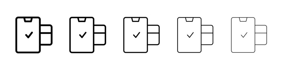 Mobile payment icon Vector logo sign