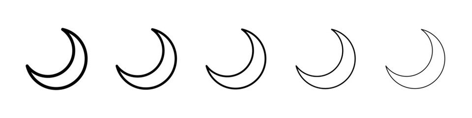 Moon icon Vector logo sign