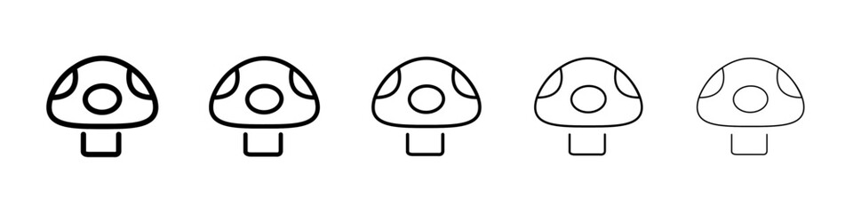 Mushroom icon Vector logo sign