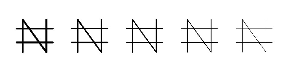 Nigerian Naira icon Vector logo sign