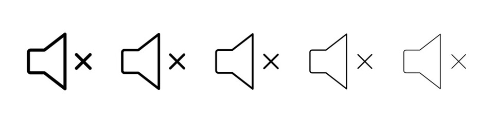 No volume icon Vector logo sign
