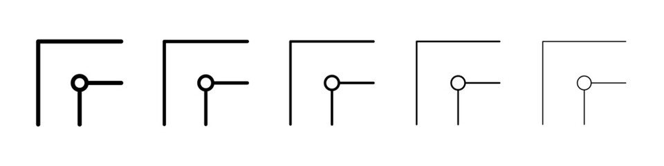 Node flat icon Vector logo sign