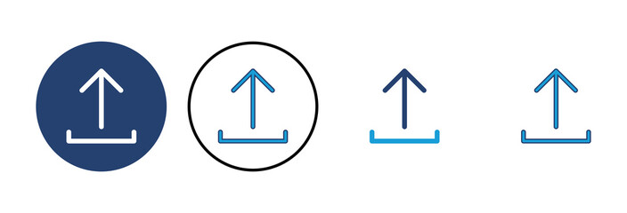 Upload icon vector. load data symbol