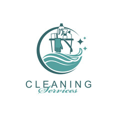 cleaning service design with chemical products in bucket isolated on white background