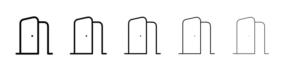 Open door icon Vector logo sign