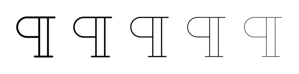 Paragraph icon Vector logo sign