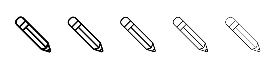 Pencil icon Vector logo sign