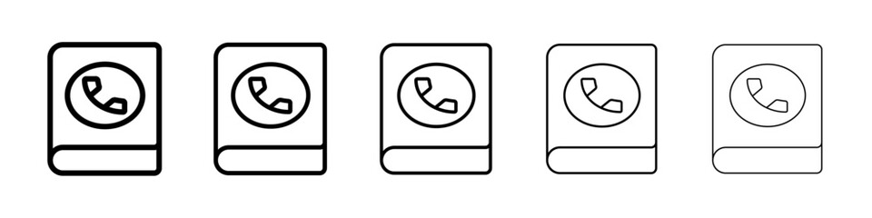 Phone book icon Vector logo sign